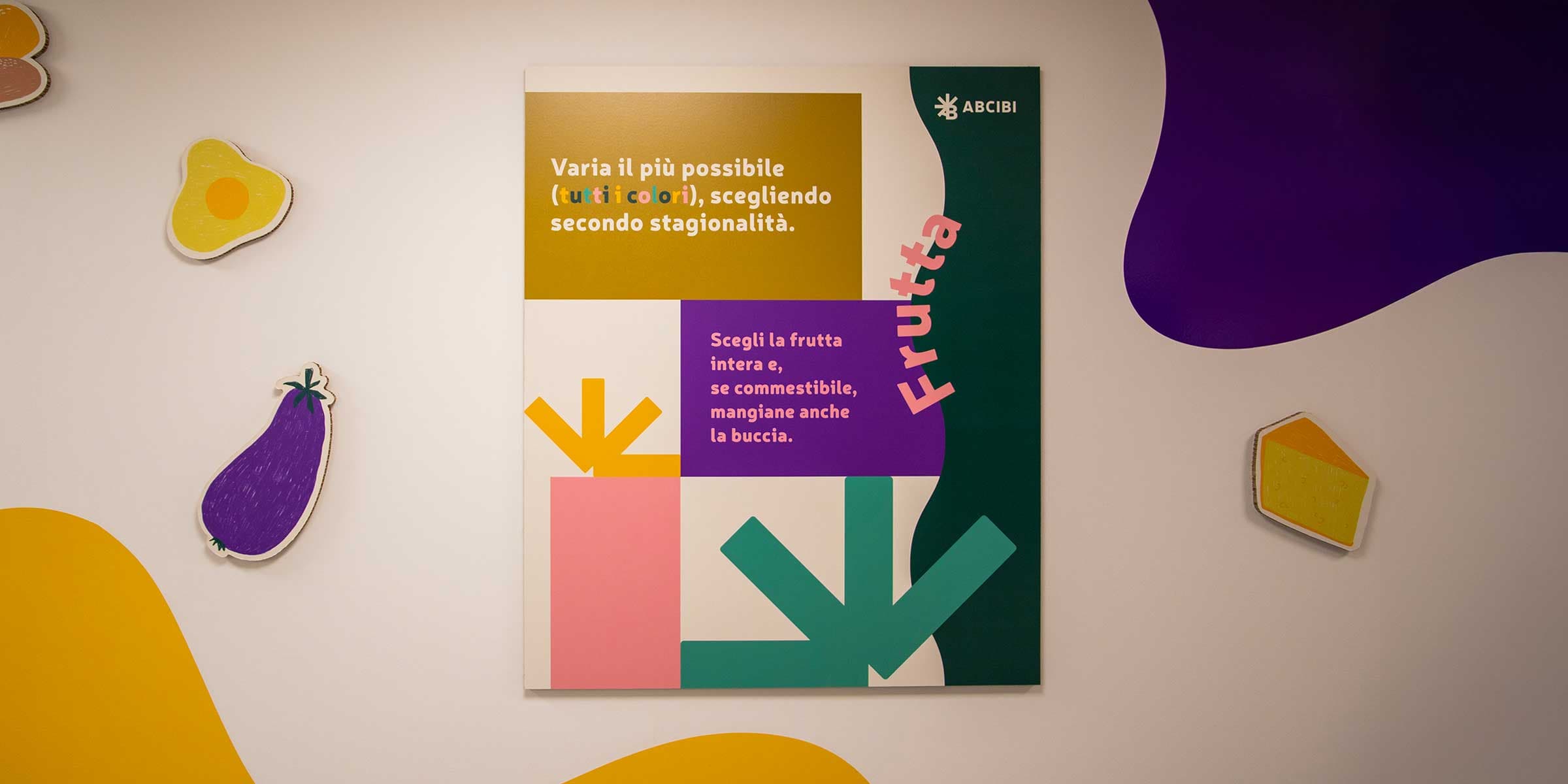 Parete allestita area ABCIBI - mensa